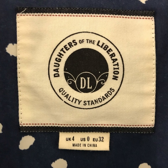 Anthropologie Rain Dotted Anorak Like New - Picture 5 of 6